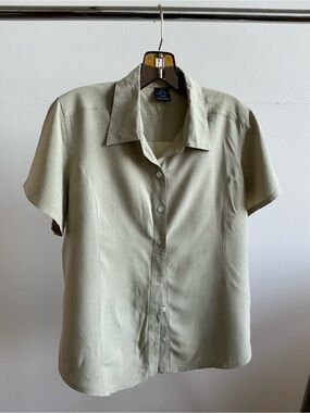 Unknown brand silk button down shirt